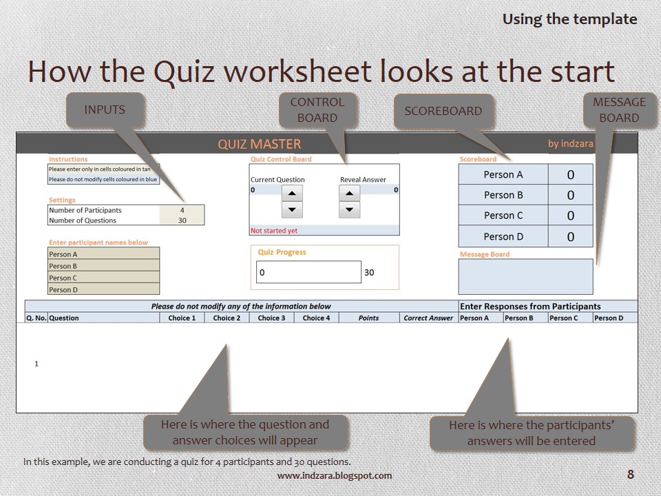 Quiz Master Excel Template