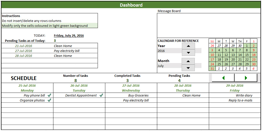 planner to do tasks which one