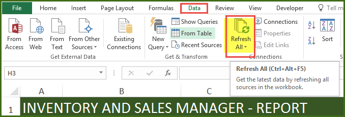 Excel Spreadsheet - Data Refresh