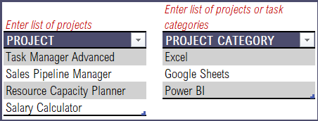 Project and Project Category