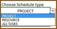 Project Planner - Excel Template - Gantt Chart - Schedule Type