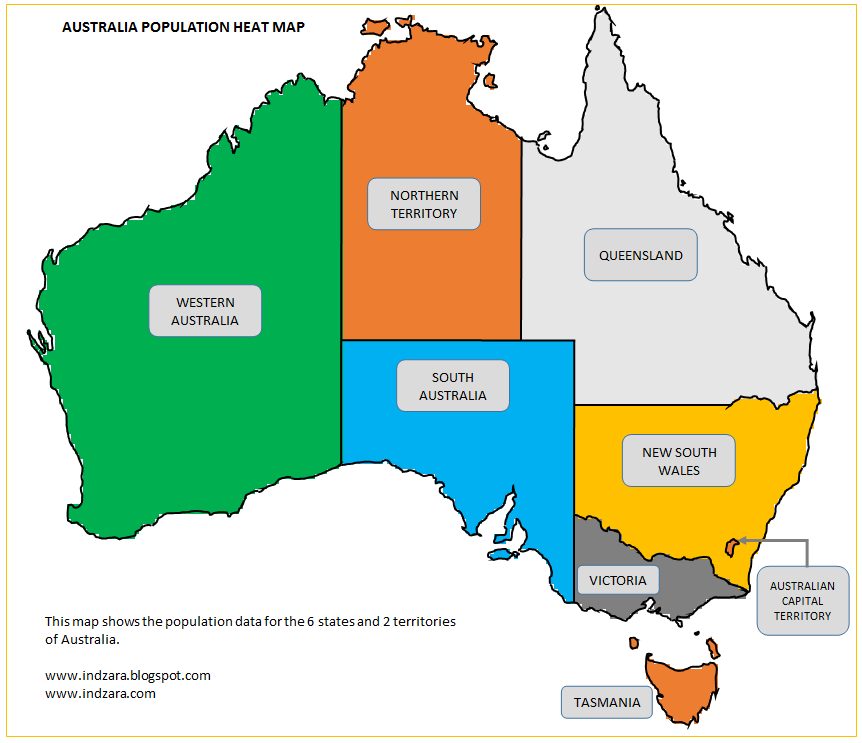 Australia Heat Map Excel Template - Australia Map