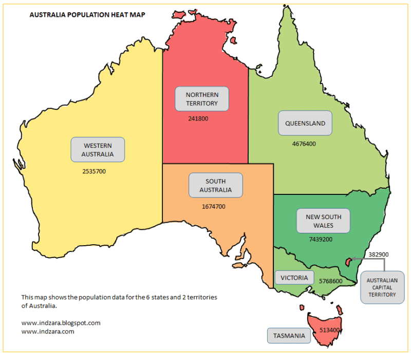 Download Australia State Heat Map Excel Template