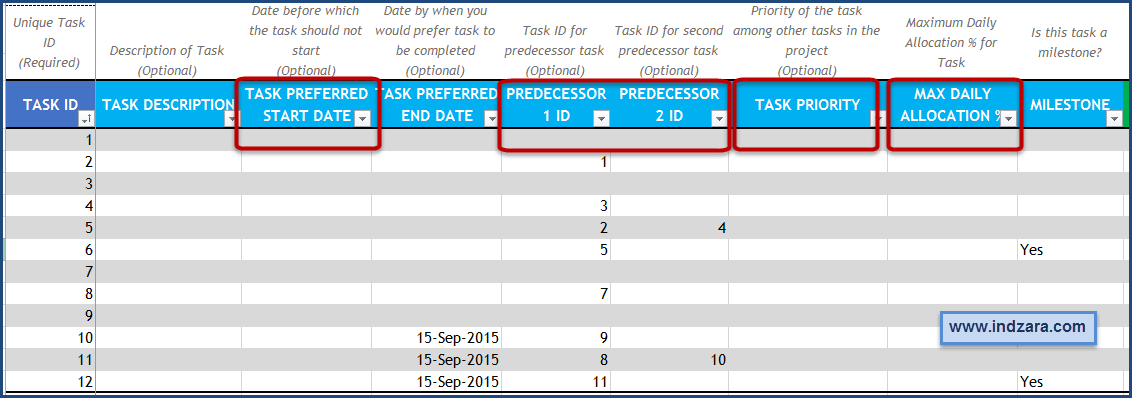 Project Schedule Template For Microsoft Excel