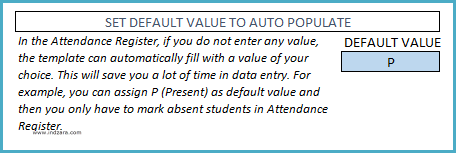 Set Default Attendance Tracking Value to Auto populate