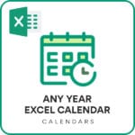 Excel Calendar Template - Excel Calendar 2024/2023 or any year