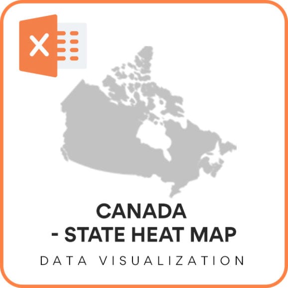 Canada State Heat Map Excel Template