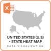 U.S. - State Heat Map - Excel Template