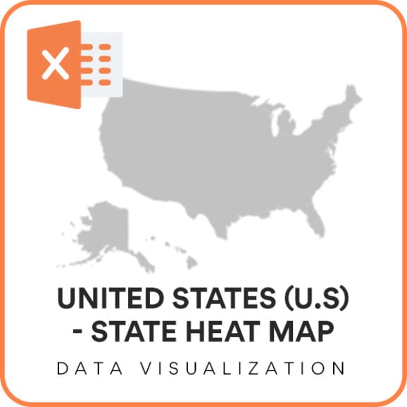 US State Heat Map Excel Template