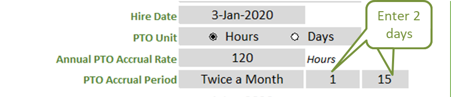 PTO Calculator Excel Template - Employee PTO Tracker, Vacation Tracker