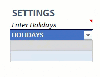 Gantt Chart Maker - Excel Template - Holidays