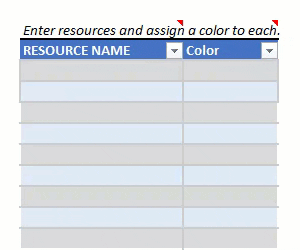 Gantt Chart Maker - Excel Template - Colors