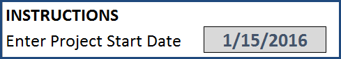 Gantt Chart Maker Excel Template - Project Start Date