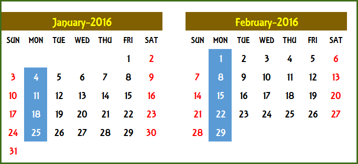 Event Calendar Maker - Excel Template - Calendar - Keep Only One Event Type