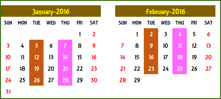Event Calendar Maker - Excel Template - Display More than One Event Type - Calendar