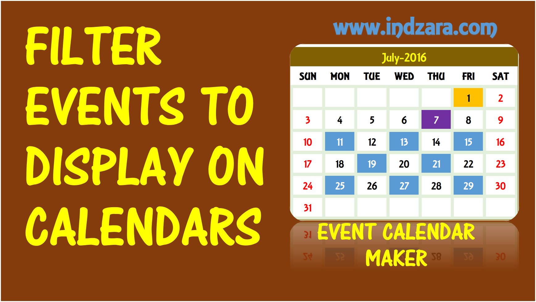 Event Calendar Maker - Excel Template - Filter Events