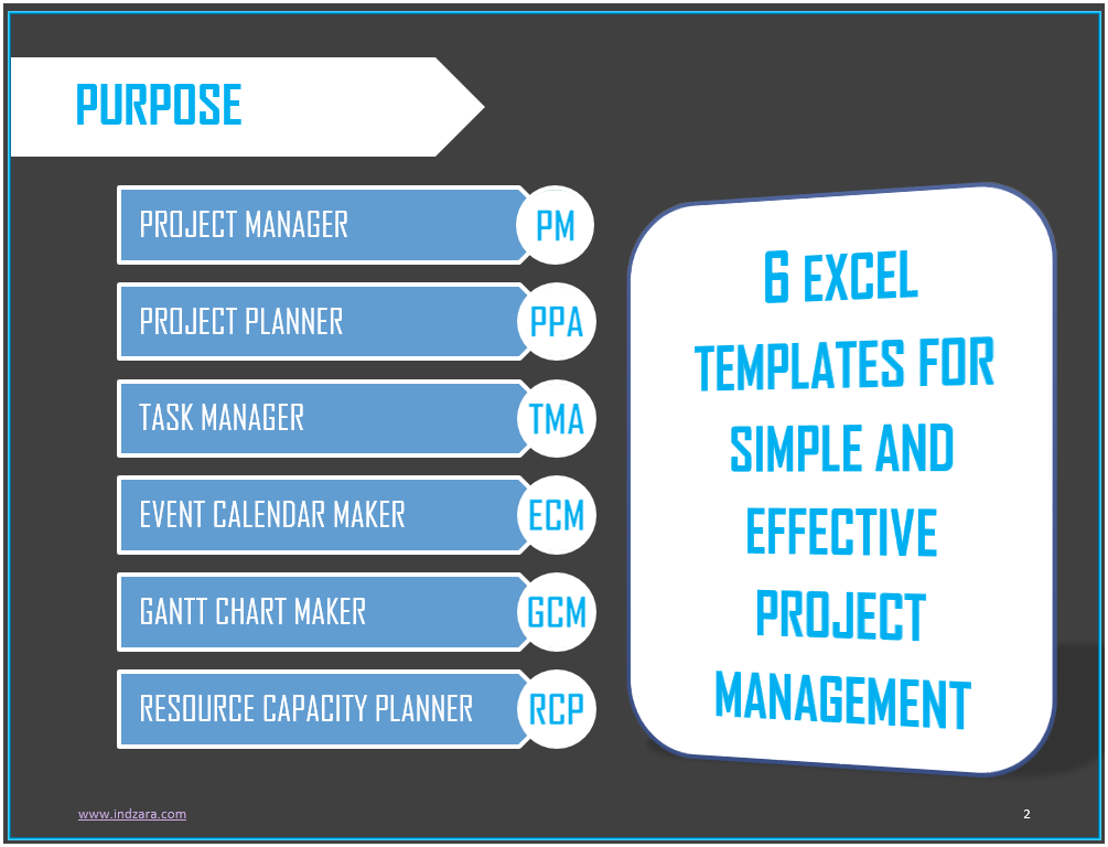 excel templates for project management free download