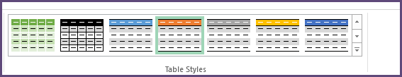 Table Styles