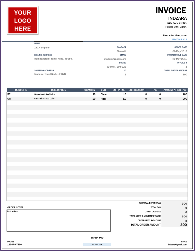 Viewing and Printing Invoice and Purchase Orders (GS) : Indzara Support