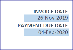 Enter Invoice Date and Payment Due Date