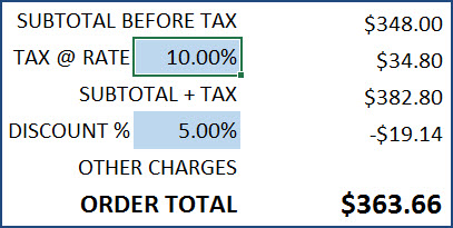 Enter tax rate in Invoice