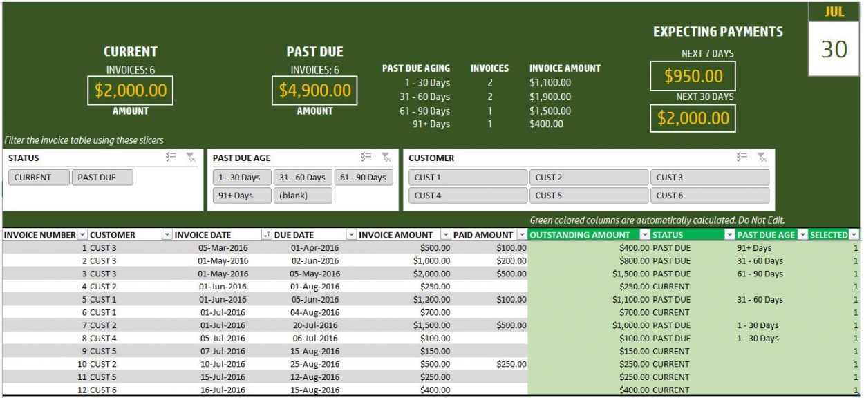 Invoice Tracker Template for Small Business Free Spreadsheet