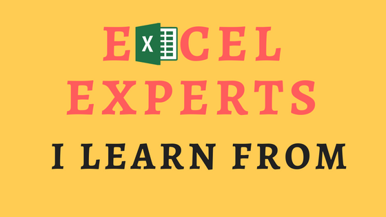 Excel Experts I Learn From