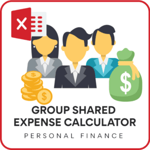 Group Shared Expense Calculator Excel Template