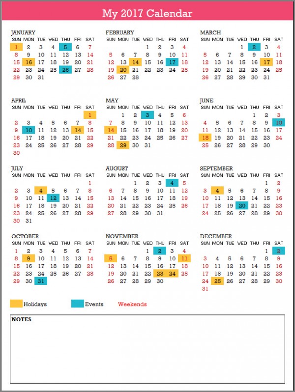 Calendar Template - 17 Calendar Designs in Excel - Free Download
