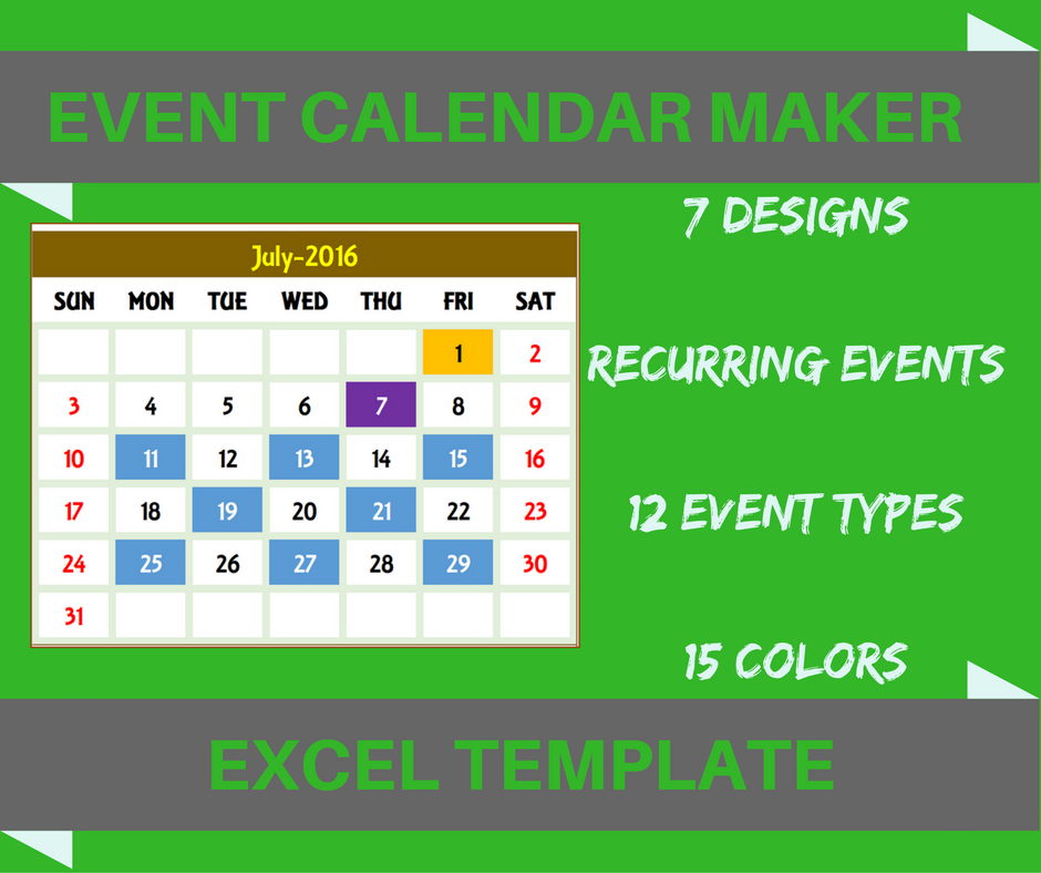 Calendar Template 17 Calendar Designs in Excel Free Download