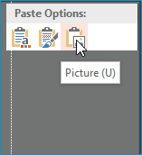 Paste options in PowerPoint