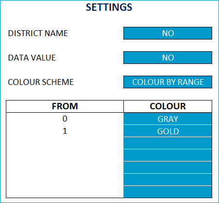 Find a District - Settings - Colors