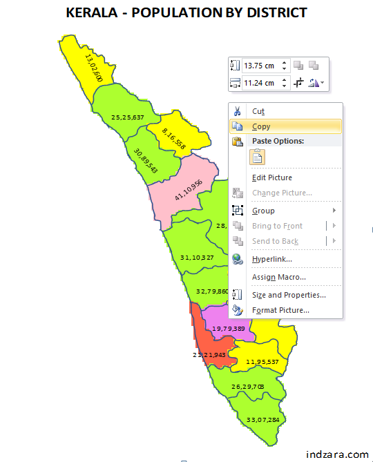 Kerala Map - Copy & Paste