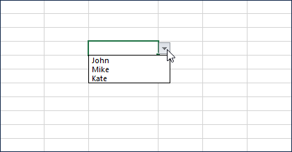 What is Drop Down List in Excel