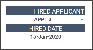 Hired Date and Applicant