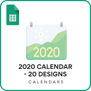 Any Year 2021, 2022 Calendar Google Sheet Template