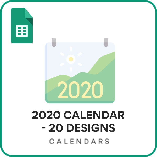 Any Year 2021, 2022 Calendar Google Sheet Template