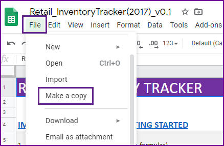 Google Sheets Home Inventory Template from indzara.com