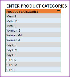 Enter Product Categories in your retail business