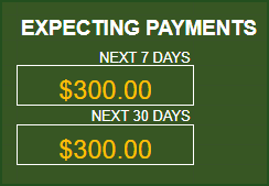 Expecting Payments in Next 7 and Next 30 days