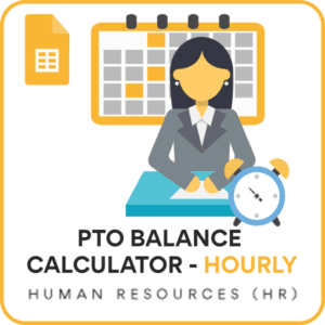 PTO Balance Calculator Hourly Google Sheet Template