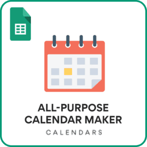 All Purpose Calendar Maker Google Sheet Template