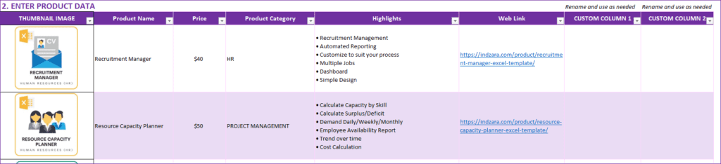Download Small Business Digital Catalog Excel Template