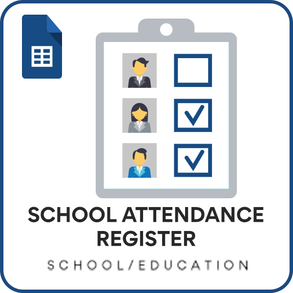 School Attendance Register Google Sheet Template