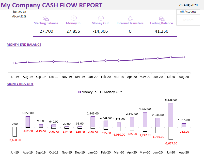 Cash Flow Statement Report