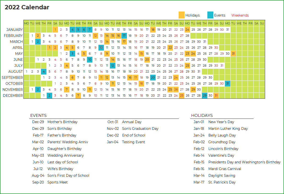 Calendar Templates For Excel Printable Template Calendar