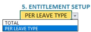 Employee Leave Manager Google Sheet template - Entitlement Setup