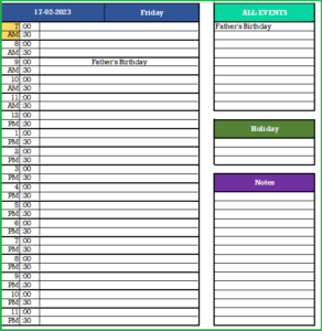 Excel Calendar 2023 with 23 designed layouts - Free Download