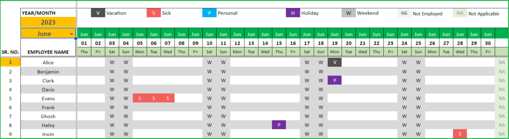 PTO Manager: Calendar View