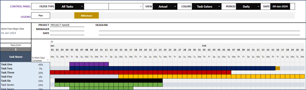 Gantt Chart Maker Google Sheet Template - Gantt Chart